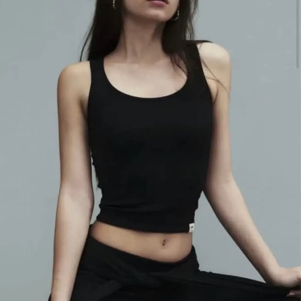 (S) 글로니 나시 G classic rib tank 블랙