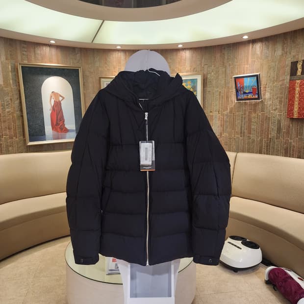 질스튜어트뉴욕옴므 구스다운 후드경량패딩