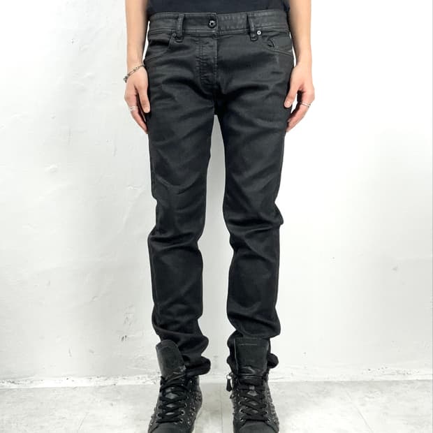 Diesel Sleenker Coated Black Skinny Jean