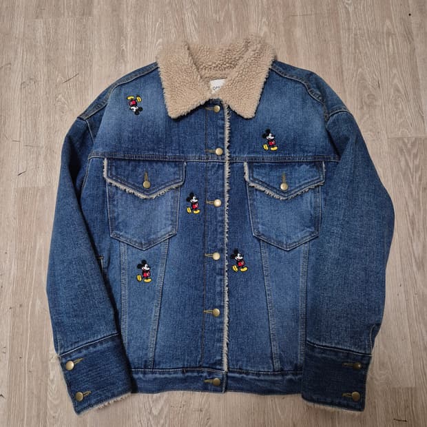 오픈파티 미키마우스 멀티 자수 양털 데님 청자켓 M(95)