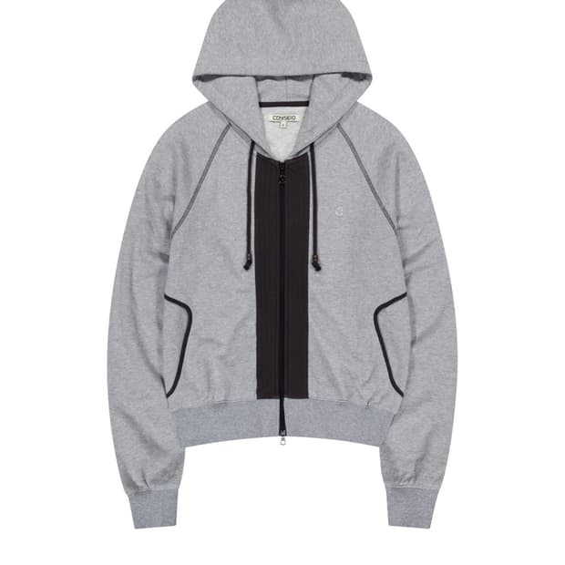 코이세이오 PUCKERING HOOD ZIP-UP GREY