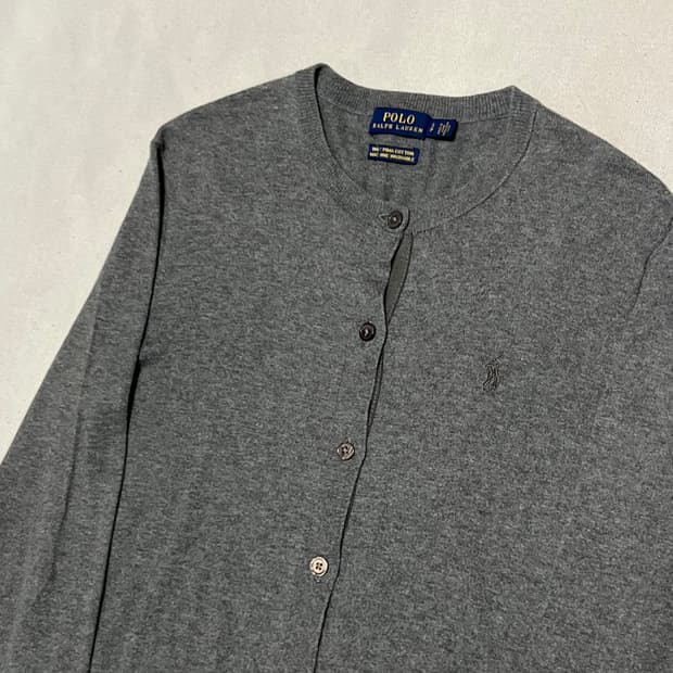 S 폴로랄프로렌 여성용 피마코튼 그레이 가디건