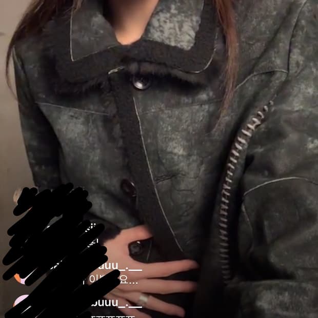 캐스모 토끼털 퍼자켓