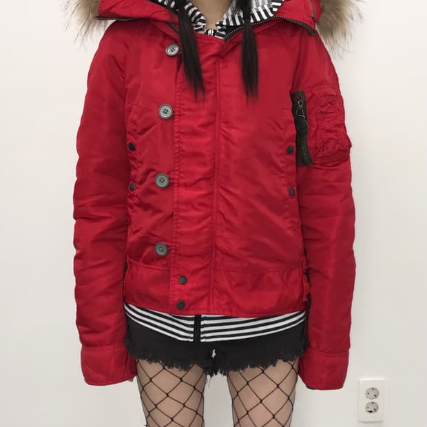 00's AVIREX Fur Hood Military Parka