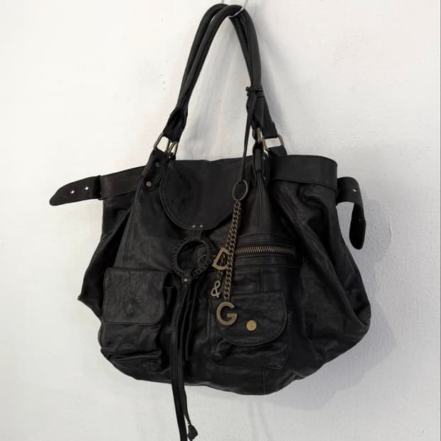 돌체앤가바나 2000s D&G 체인 참 고트스킨 모터 백