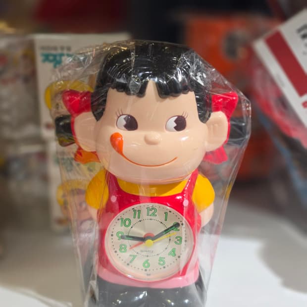 빈티지 페코짱 피규어형 알람시계