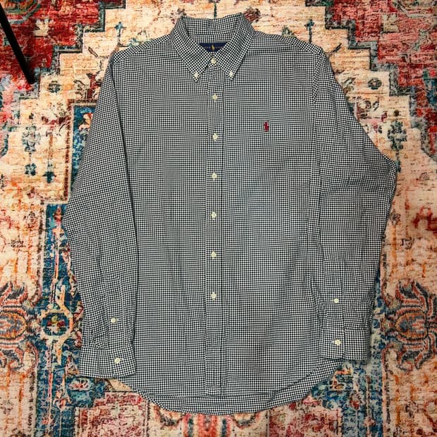 [L] 폴로 랄프로렌 자수 로고 체크셔츠