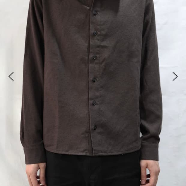 les 테일러드 셔츠 브라운 1사이즈