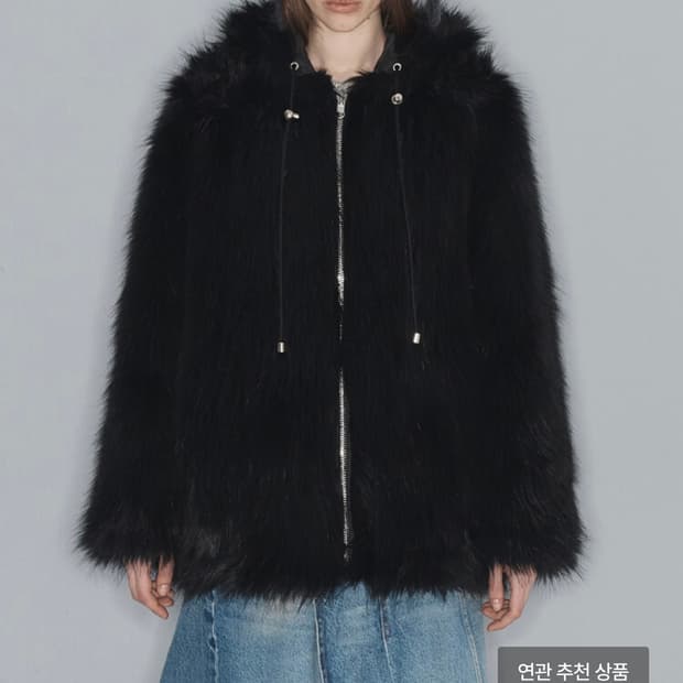 OPEN YY REVERSIBLE FAUX FUR HOOD JACKET,