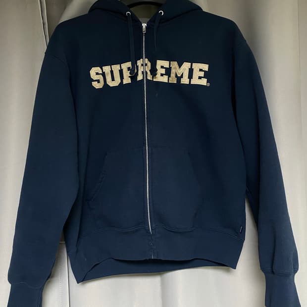 SUPREME 컬리지에이트 아플리케 집업 후드 S