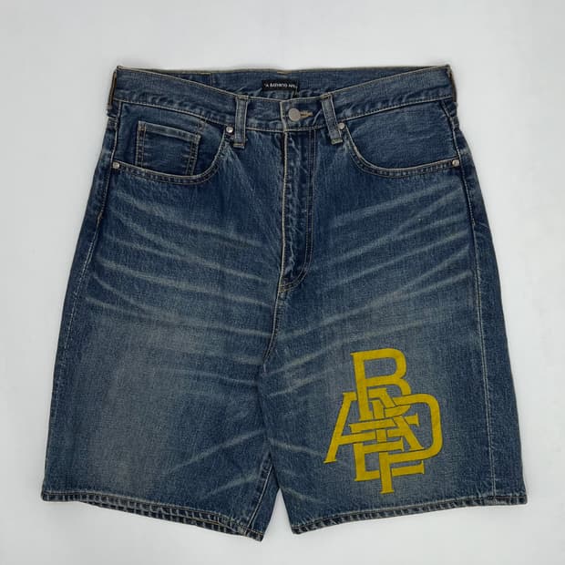 베이프 og 로고 데님숏츠