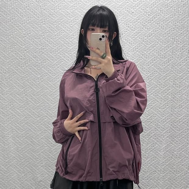 유니폼브릿지 올드스쿨 빈티지 포도맛 바람막이 자켓 L C11677