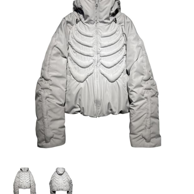 surgery bone embossing puffer jacket 'li