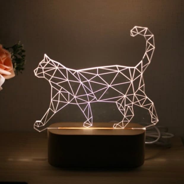 고양이 3D LED 아크릴 무드등