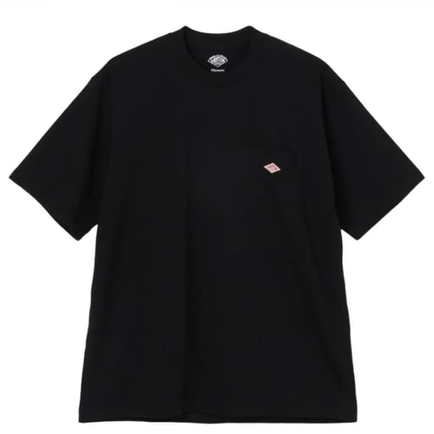 단톤 플레인 숏슬리브 포켓 블랙 XL