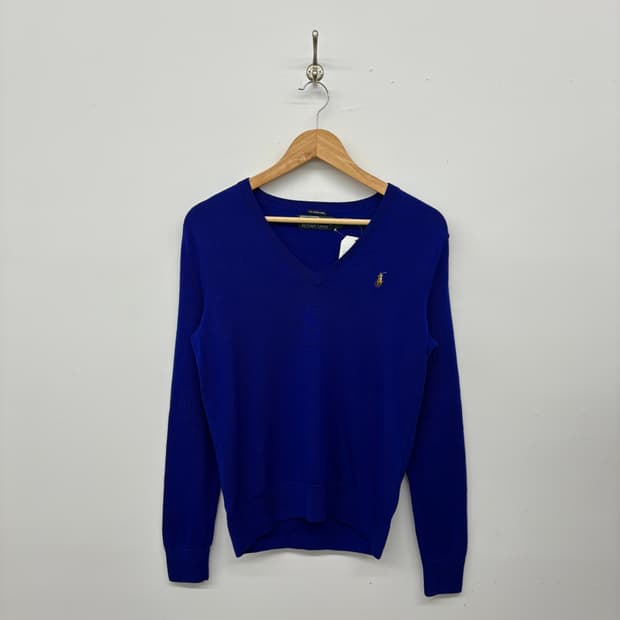 폴로 랄프로렌 브이넥 니트 블루 여/XL
