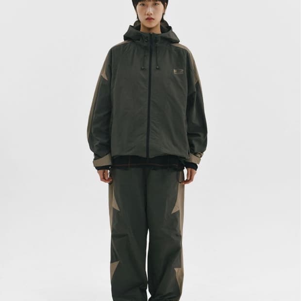 래리클락 L.C COTTON NYLON WIND BREAKER CHARC