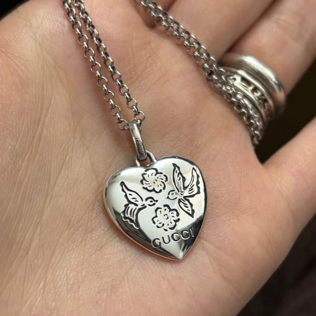 구찌 블라인드 포 러브 하트 팬던트 목걸이 정품