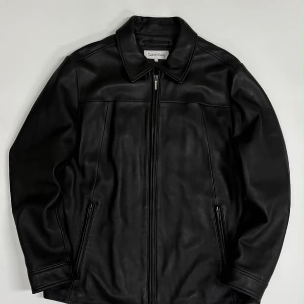 [L] 캘빈클라인 양가죽 자켓
