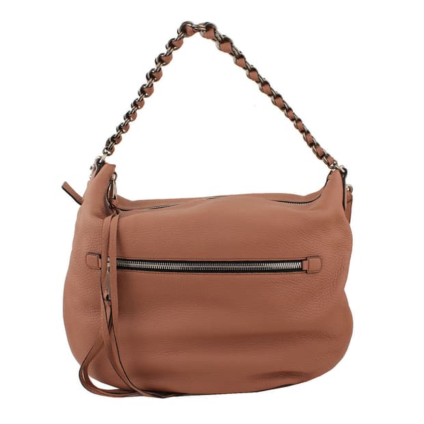 마크제이콥스 빈티지핑크 은장 체인 빅숄더백