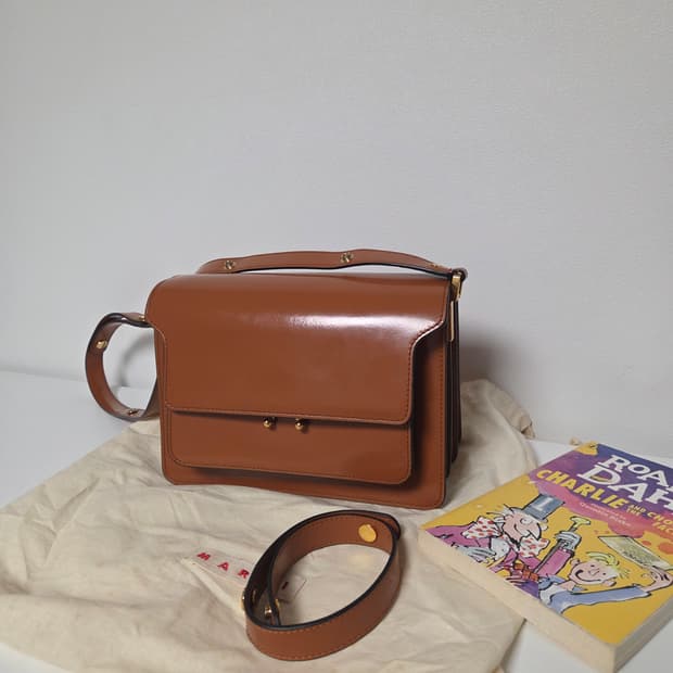 MARNI 마르니 정품 트렁크백 미듐 금장 숄더백 크로스백