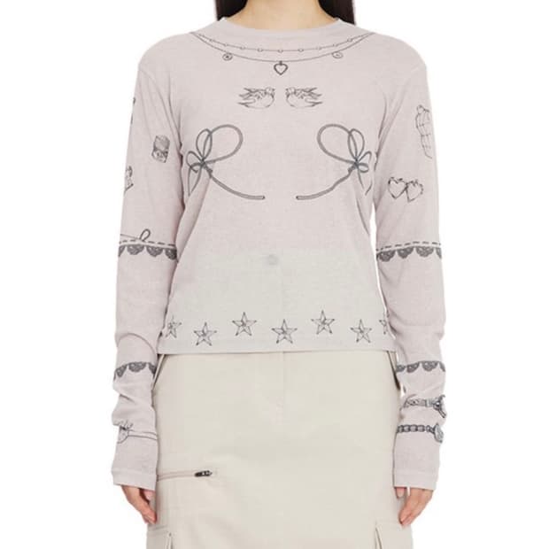 복복 WWW JERSEY TOP 베이지