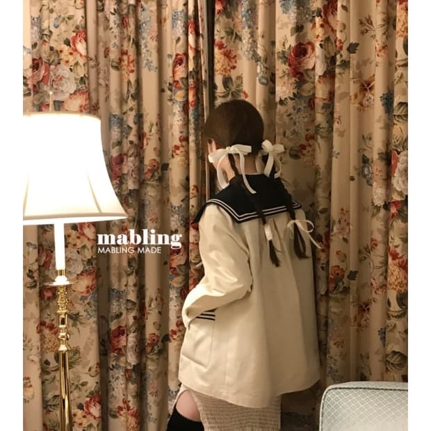마블링 세일러 자켓 아이보리