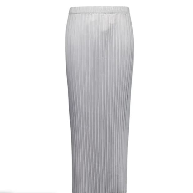 포코포스카 플리츠 롱스커트 airy sheen skirt