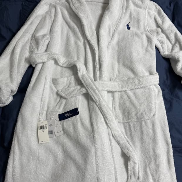 (L/XL) 폴로 랄프로렌 코코아 베어 코튼 목욕 샤워 가운