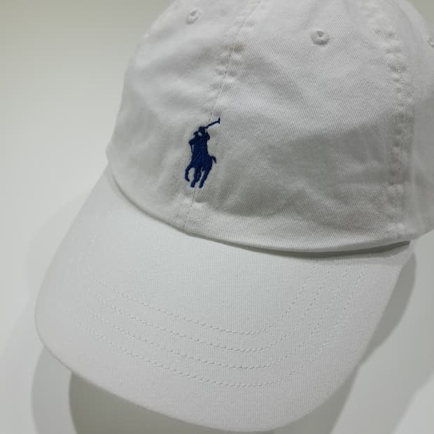 CL425 폴로 로얄블루 포니 화이트 볼캡 모자