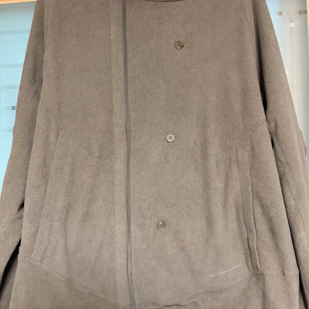 산산기어 버튼 플리스 재킷 브라운