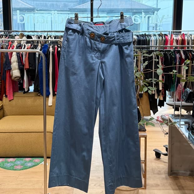 비비안 웨스트우드 블루 컷아웃 팬츠