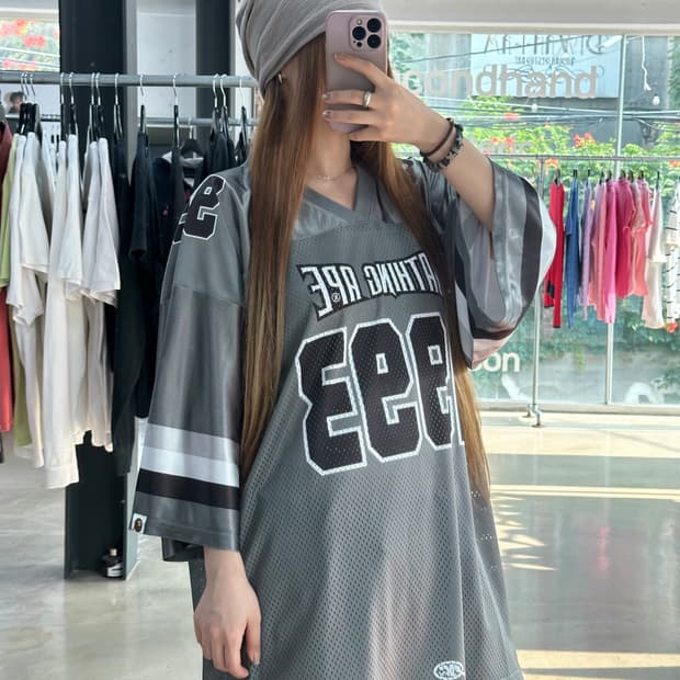 베이프 1993 풋볼 져지 반팔티