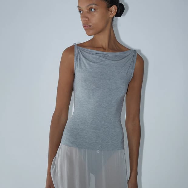 [XS,S,M,L]팔로마울 Simp 슬리브리스 탑/화이트