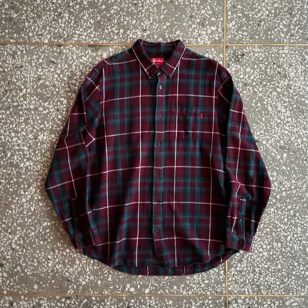 슈프림 플란넬 체크 셔츠