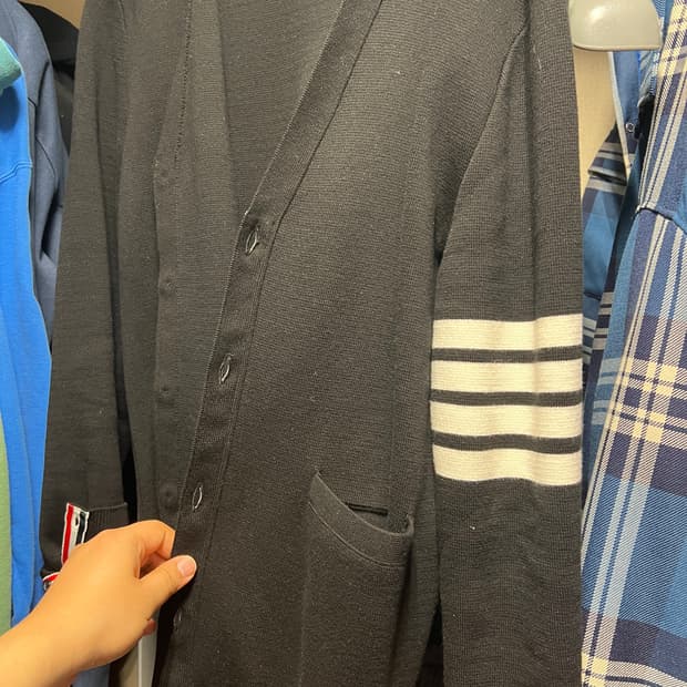 톰브라운 밀라노 스티치 가디건(블랙)