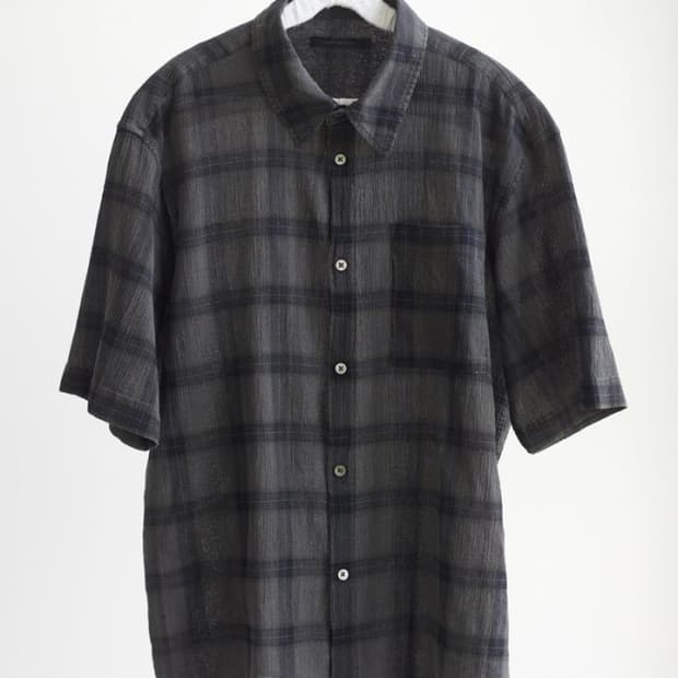 Hatchingroom Regular Check Shirt (차콜)