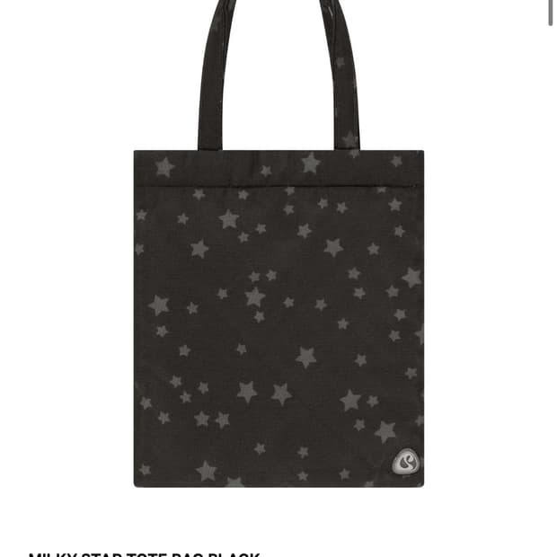 MILKY STAR TOTE BAG BLACK