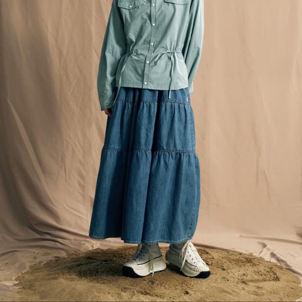 오프그리드 OG 헤리티지 데님 롱 스커트 S - 블루