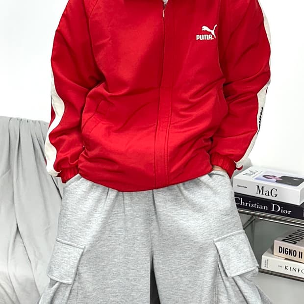 푸마 레드 사이드 라인 점퍼