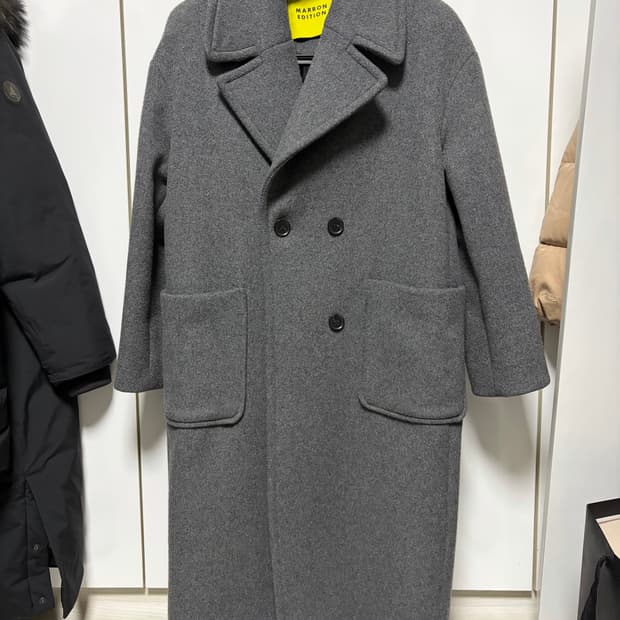 마론에디션 여성 그레이 더블코트