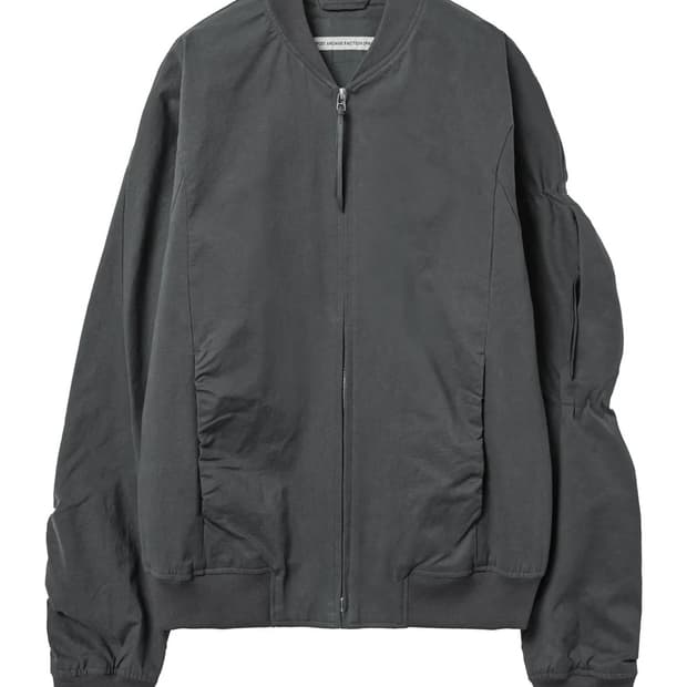 포스트아카이브팩션 셔링 봄버 차콜 S