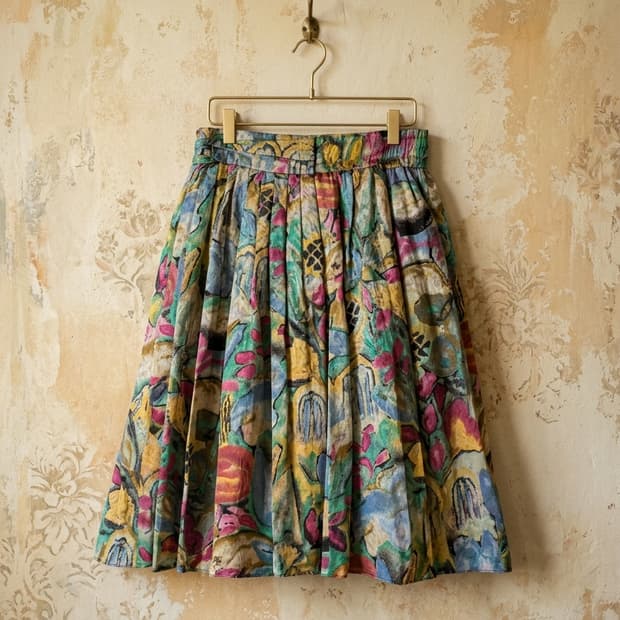 프랑스수채화 패턴스커트