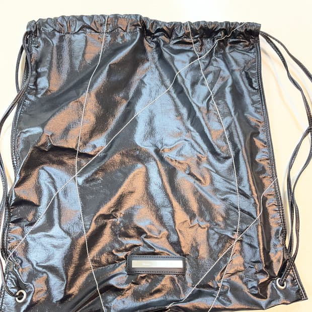 마뗑킴 스트링 코팅 백팩 블랙