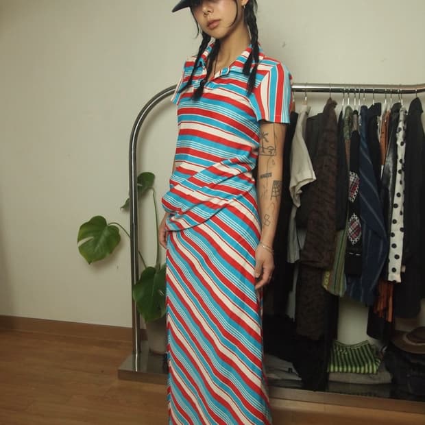 commedesgarcons 꼼데가르송 웨이브 원피스