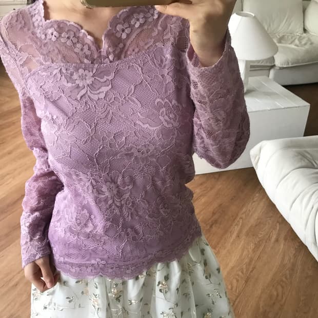 vintage purple lace top