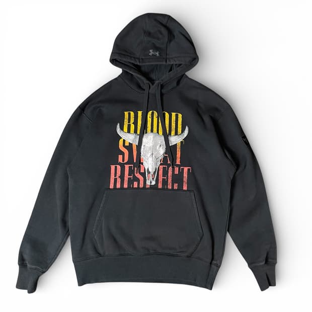 언더아머 블랙 프로젝트 락 프린팅 후드 L