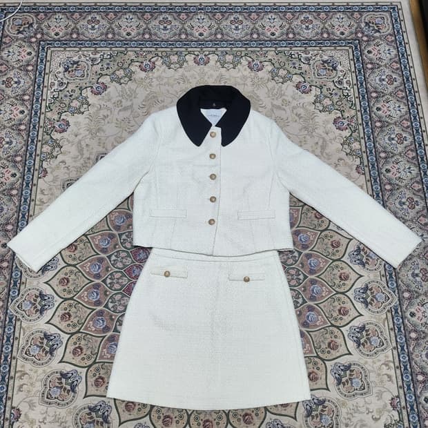 LAKEBRIT 트위드 셋업 아이보리