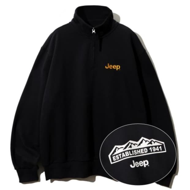 Jeep 아노락 맨투맨 블랙 m