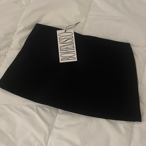 *해외출국으로 판매중단예정* 보헤미안서울 베이직 로우 미니스커트 블랙